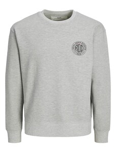R.D.D. ROYAL DENIM DIVISION Sweater majica 'Dean' siva / siva melange / narančasta / crna