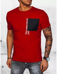Red men's T-shirt with Dstreet print