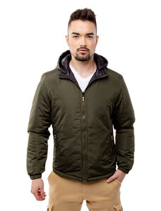 Men's double-sided jacket GLANO - khaki