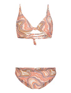 O'NEILL Bikini 'Charlotte Maoi' siva / narančasta / svijetlonarančasta / prljavo bijela