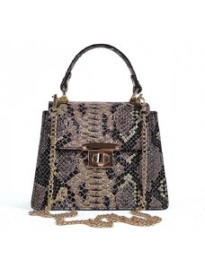 Luksuzna Talijanska torba od prave kože VERA ITALY "Stepa", boja životinjski print, 17x20cm
