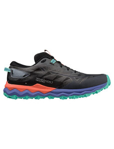 Mizuno Wave Daichi 7 Trail Running Shoes, Iron Gate/Ebony/Living Coral - 46.5