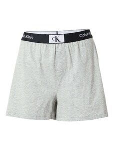 Calvin Klein Underwear Pidžama hlače siva melange / crna / bijela