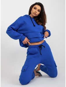 Fashionhunters Cobalt blue women's tracksuit with insulation