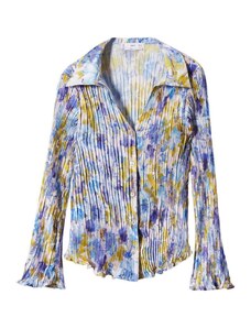 MANGO Bluza 'Bouquet' plava / smeđa / pastelno žuta / bijela
