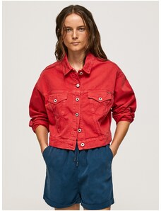 Crvena traper jakna Pepe Jeans - Žene