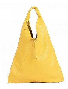 Luksuzna Talijanska torba od prave kože VERA ITALY "Germa", boja žuta, 35x45cm