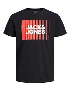 JACK & JONES Majica 'Corp' crvena / crna / bijela