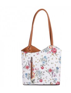 Luksuzna Talijanska torba od prave kože VERA ITALY "Jami", boja ispis u boji, 26x26cm
