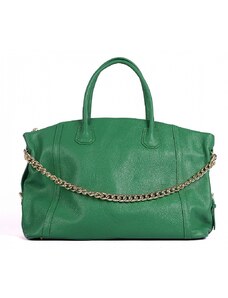 Luksuzna Talijanska torba od prave kože VERA ITALY "Zelenna", boja zelena, 33x51cm