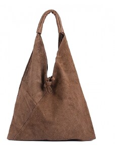 Luksuzna Talijanska torba od prave kože VERA ITALY "Voalla", boja mink, 35x45cm