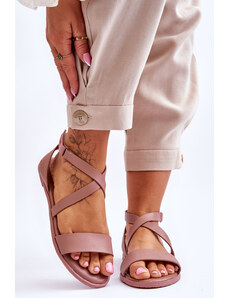 BIG STAR SHOES Big Star Leather Ankle Sandals Nude