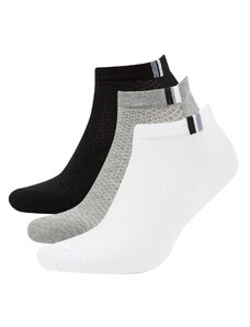 DEFACTO Men's Cotton 3 Pack Short Socks