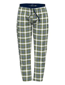 TOM TAILOR Pidžama hlače mornarsko plava / sivkasto zelena / bijela