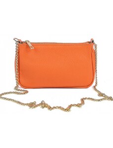 Luksuzna Talijanska torba od prave kože VERA ITALY "Koleza", boja narančasta, 12x20cm