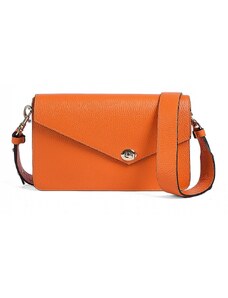 Luksuzna Talijanska torba od prave kože VERA ITALY "Antonija", boja narančasta, 17x27.5cm