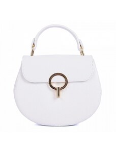 Luksuzna Talijanska torba od prave kože VERA ITALY "Baldahina", boja bijela, 19x23cm