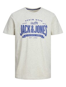 JACK & JONES Majica kraljevsko plava / siva melange