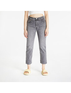 Levi's 501 Crop Jeans Gray Worn In