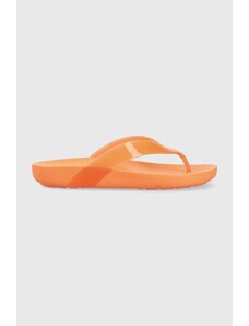 Japanke Crocs Splash Glossy Flip za žene, boja: narančasta, ravni potplat, 208534