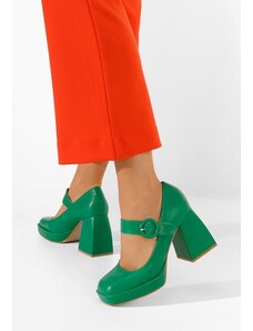 Zapatos Salonke na blok petu Lavosa Zeleno