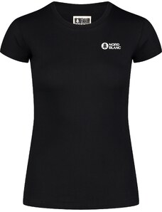 Nordblanc Crna ženska majica od organskog pamuka MINIMALISTIC