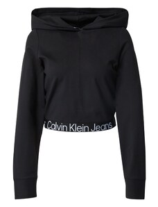 Calvin Klein Jeans Sweater majica 'Milano' crna / bijela