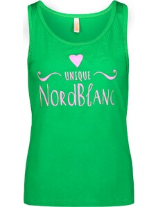 Nordblanc Zelena ženska pamučna majica bez rukava ROMANCE