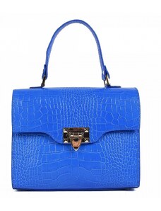 Luksuzna Talijanska torba od prave kože VERA ITALY "Massa", boja kraljevski plava, 21x24cm