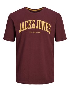 JACK & JONES Majica 'Josh' svijetložuta / bordo