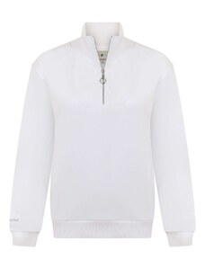 DENIM CULTURE Sweater majica 'Tatiana' srebro / prljavo bijela