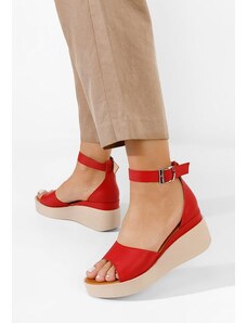 Zapatos Sandale od prirodne kože Salegia Crveno
