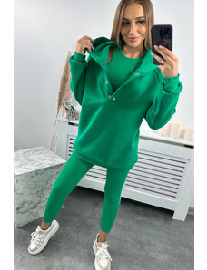 Kesi Set 3in1 sweatshirt, top and leggings green