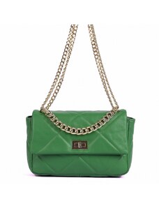 Luksuzna Talijanska torba od prave kože VERA ITALY "Grena", boja zelena, 18x27cm