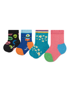 Set od 4 para dječjih visokih čarapa Happy Socks