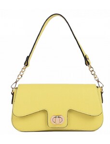 Luksuzna Talijanska torba od prave kože VERA ITALY "Lemona", boja žuta, 14x27cm