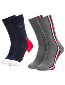 Set od 2 para unisex visokih čarapa Tommy Hilfiger
