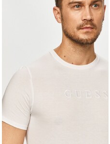 Pamučna majica Guess boja: bijela