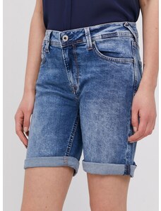 Traper kratke hlače Pepe Jeans za žene, boja: plava