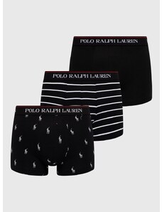 Bokserice Polo Ralph Lauren (3-pack) za muškarce, boja: crna