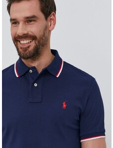 Polo majica Polo Ralph Lauren za muškarce, boja: tamno plava