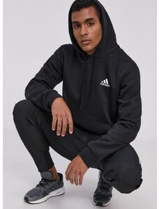 Dukserica adidas za muškarce, boja: crna, s kapuljačom