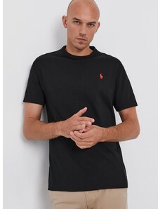 Majica kratkih rukava Polo Ralph Lauren za muškarce, boja: crna