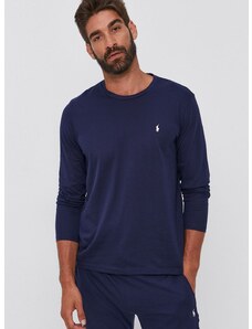 Majica dugih rukava Polo Ralph Lauren za muškarce, boja: tamno plava