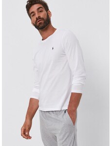 Majica dugih rukava Polo Ralph Lauren za muškarce, boja: bijela