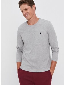 Majica dugih rukava Polo Ralph Lauren za muškarce, boja: siva