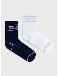 Čarape Karl Lagerfeld za žene, boja: tamno plava