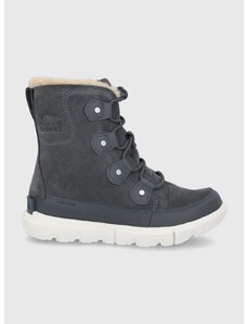 Cipele za snijeg od brušene kože Sorel SOREL EXPLOER II boja: siva