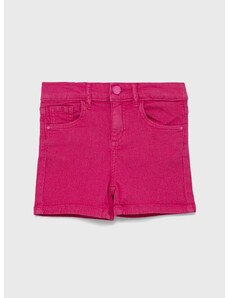 Dječje traper kratke hlače Guess boja: ružičasta