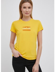 Pamučna majica Levi's boja: žuta
